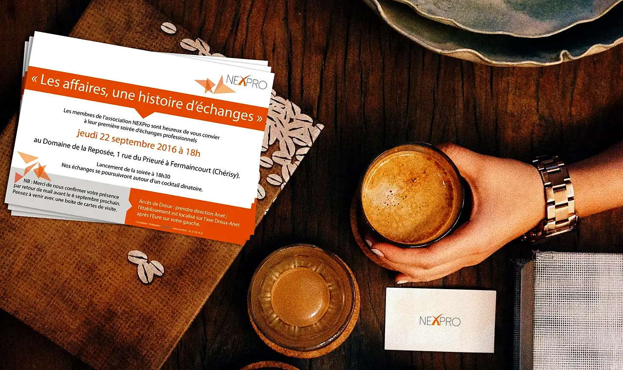 Carte d’invitation pour l’entreprise Nexpro